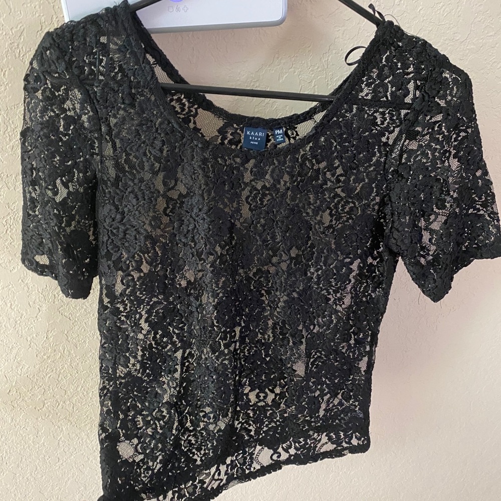 Never worn! Black lace top!
